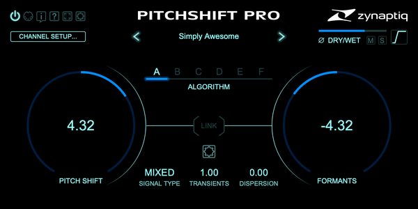 Zynaptiq – PITCHSHIFT PRO v1.0.0-音频幻坊