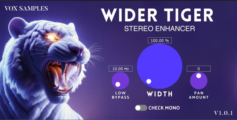 声音拓宽Wider Tiger Stereo Enhancer Plugin WIN MAC-音频幻坊