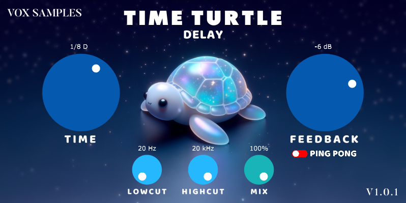 延迟效果器Time Turtle Delay Plugin WIN MAC-音频幻坊