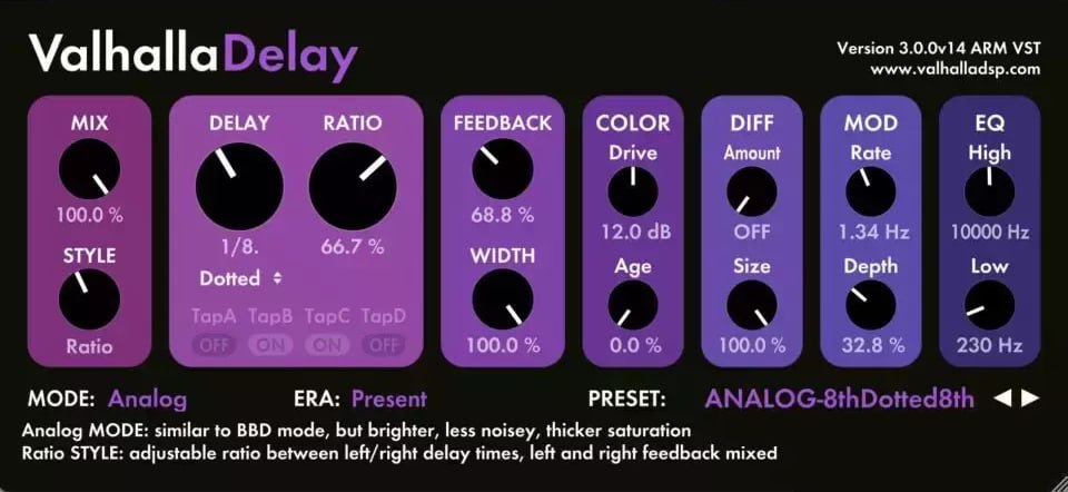 Valhalla DSP Valhalla Delay v3.0.0 Incl Patched and Keygen-R2R-音频幻坊