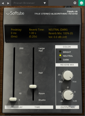 立体声算法混响-Softube TSAR-1R Reverb v2.5.9-R2R-音频幻坊