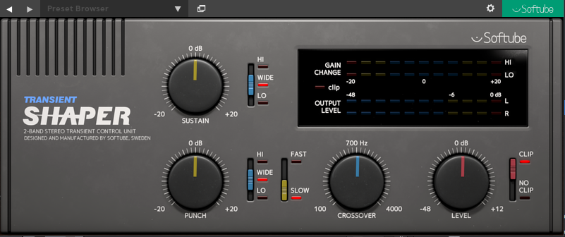 瞬态塑形-Softube Transient Shaper v2.5.10-R2R-音频幻坊