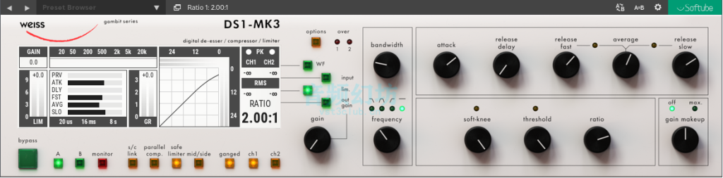 母带处理器-Softube Weiss DS1-MK3 v2.5.9-R2R-音频幻坊