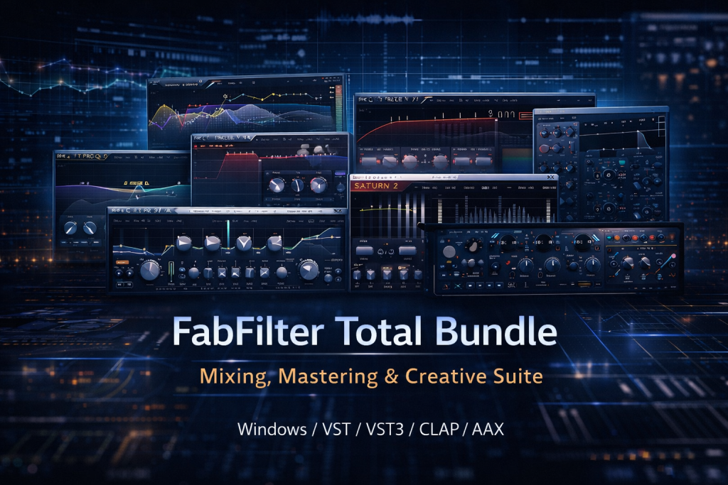 图片[1]-FabFilter Total Bundle for Windows｜专业 EQ、压缩、限制、混响与创意效果器套装