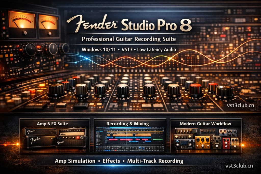 图片[1]-Fender Studio Pro 8 专业录音编曲软件评测｜吉他音色与多轨制作工作站