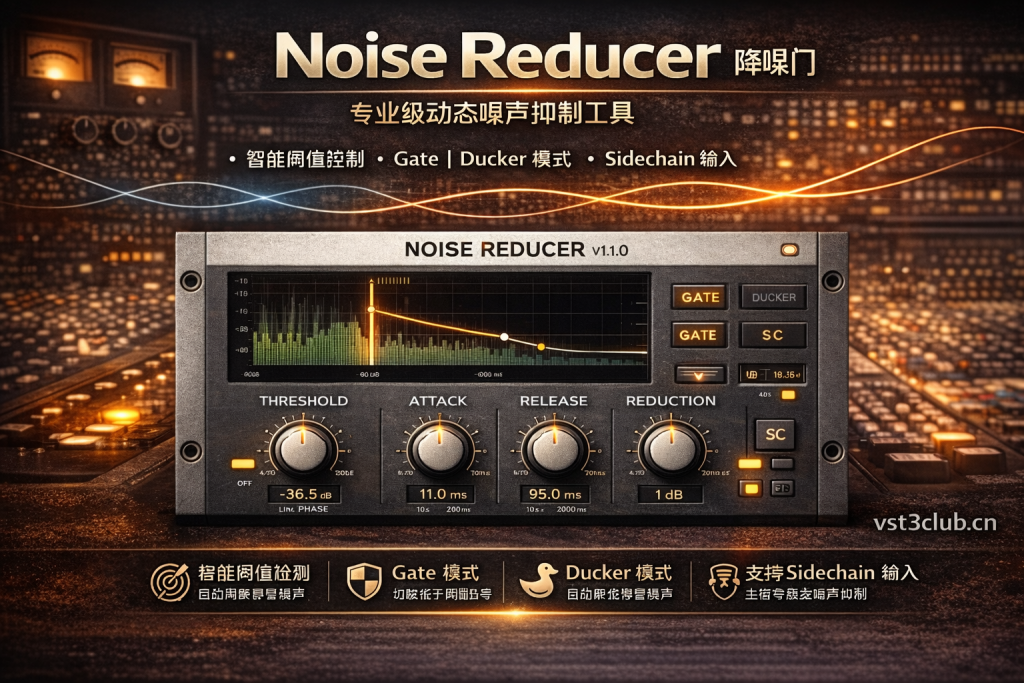 图片[1]-Noise Reducer 降噪门插件功能介绍｜专业动态噪声抑制工具