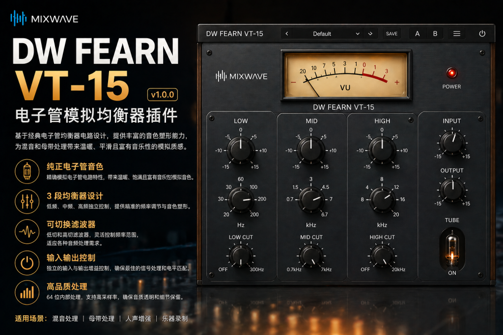 图片[1]-MixWave D.W. Fearn VT-15 v1.0.0 电子管通道条