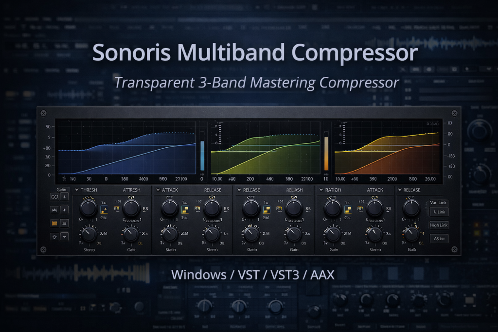 图片[1]-Sonoris Multiband Compressor WIN V1.2.1｜三段母带级多段压缩器插件